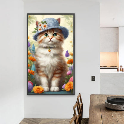 Sitting Cat - Full AB Dril Square Diamond Painting 40*70CM