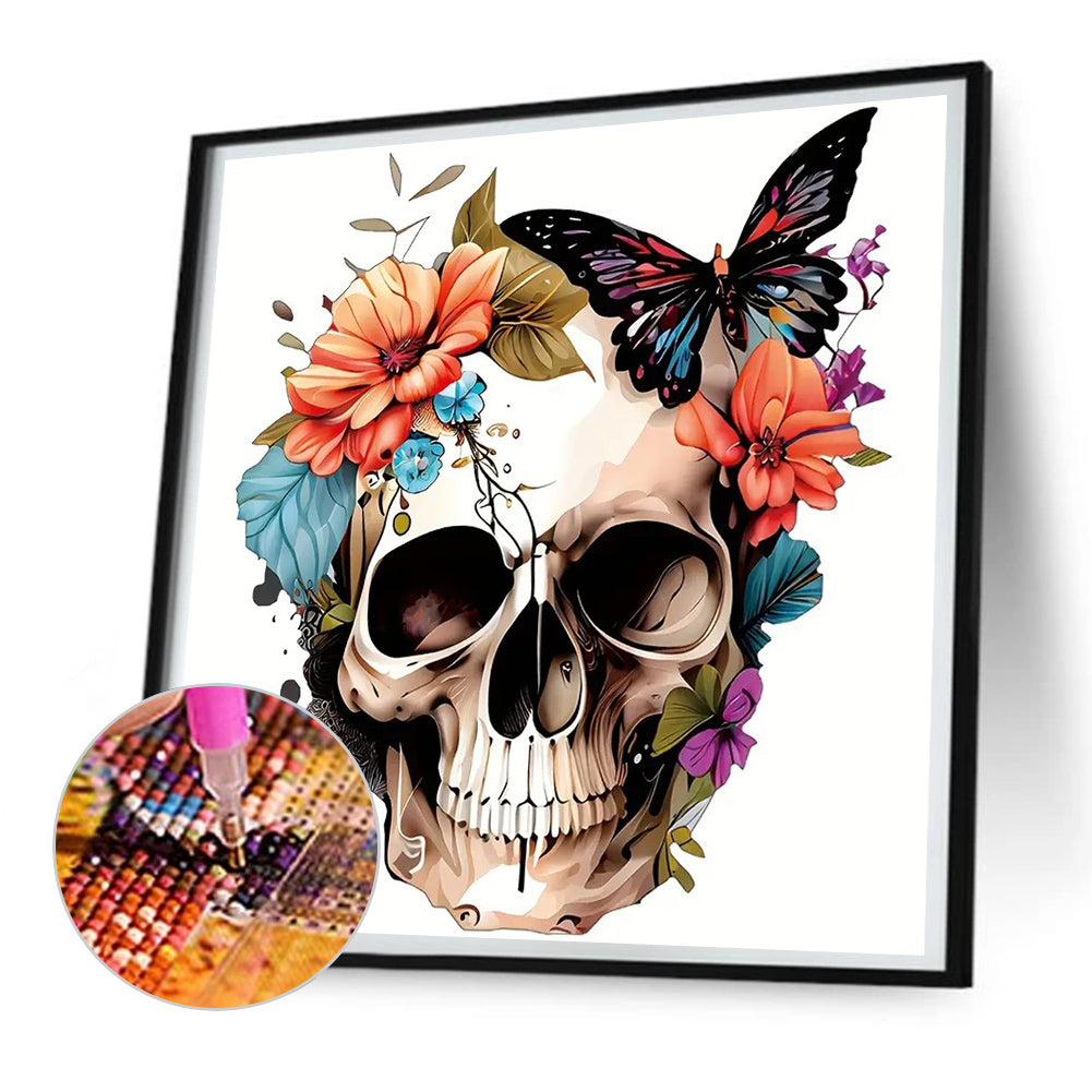 Skull - Full Round Drill Diamond Painting 30*30CM