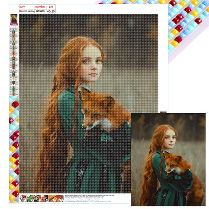 Fox Beauty - Full Square Drill Diamond Painting 40*50CM