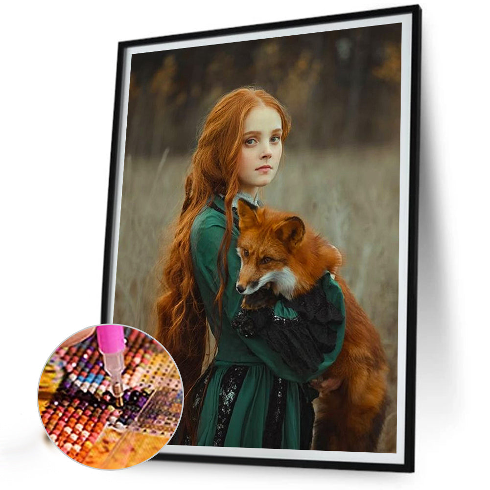 Fox Beauty - Full Square Drill Diamond Painting 40*50CM