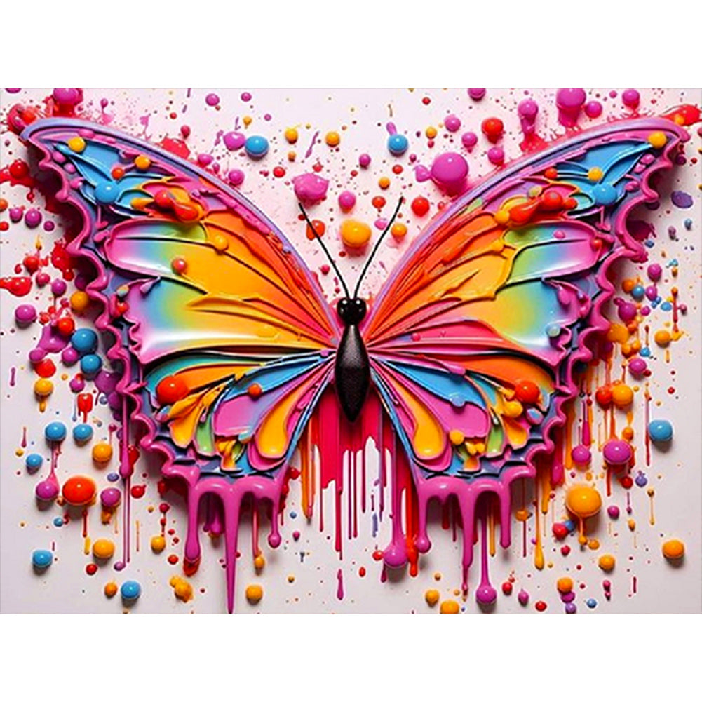 Colorful Butterflies - Full Square Drill Diamond Painting 45*60CM