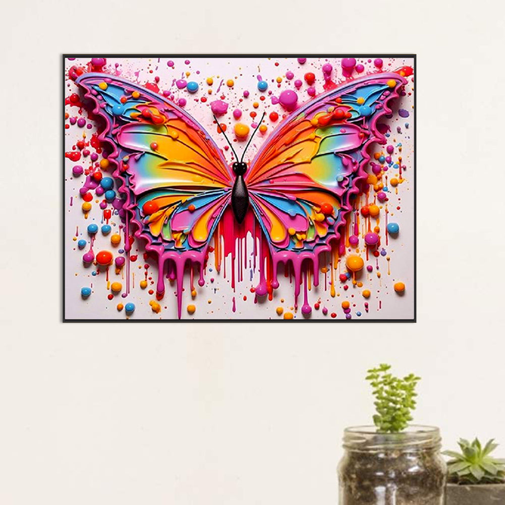 Colorful Butterflies - Full Square Drill Diamond Painting 45*60CM