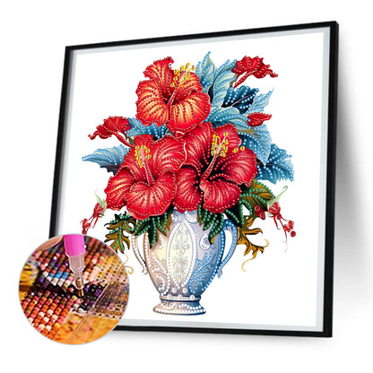 Flower Vase - Special Shaped Drill Diamond Painting 30*30CM