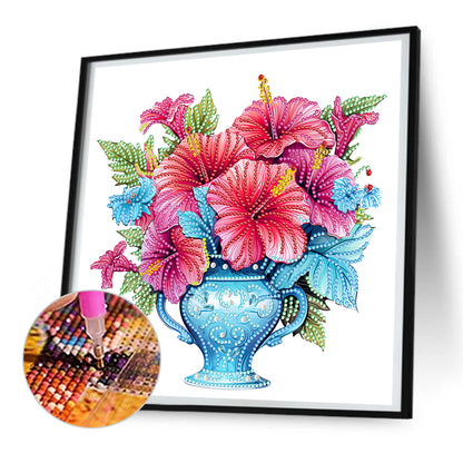 Flower Vase - Special Shaped Drill Diamond Painting 30*30CM