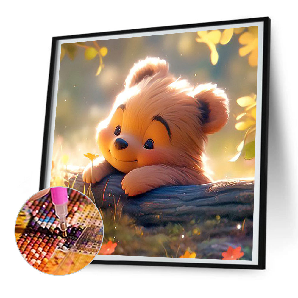 Autumn Bear - Full Round Drill Diamond Painting 30*30CM