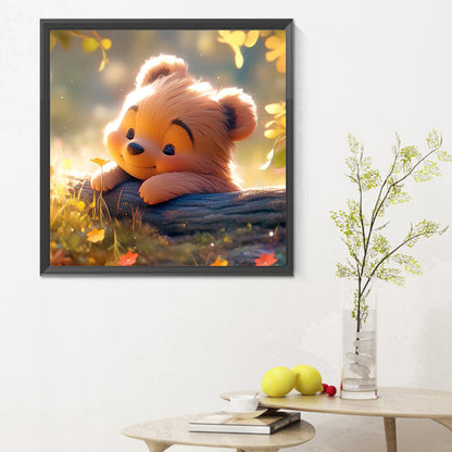 Autumn Bear - Full Round Drill Diamond Painting 30*30CM