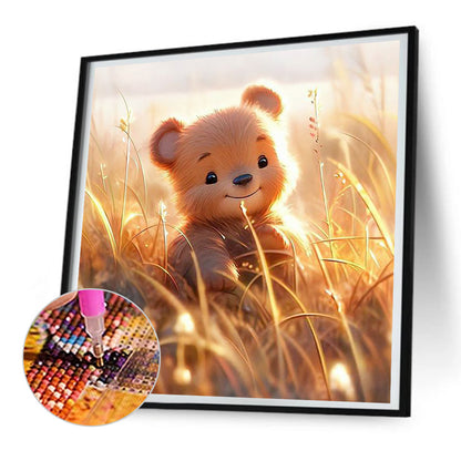 Autumn Bear - Full Round Drill Diamond Painting 30*30CM