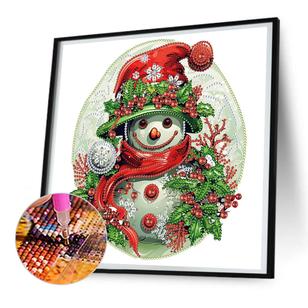 Christmas Snowman - Special Shaped Drill Diamond Painting 30*30CM