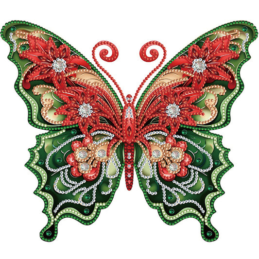 Christmas Butterfly - Special Shaped Drill Diamond Painting 30*30CM