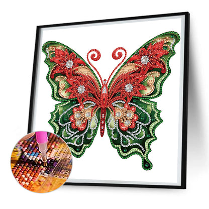 Christmas Butterfly - Special Shaped Drill Diamond Painting 30*30CM