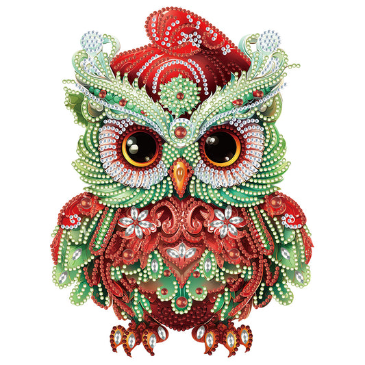 Christmas Owl - Special Shaped Drill Diamond Painting 30*30CM