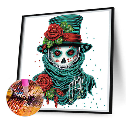 Christmas Skull - Special Shaped Drill Diamond Painting 30*30CM