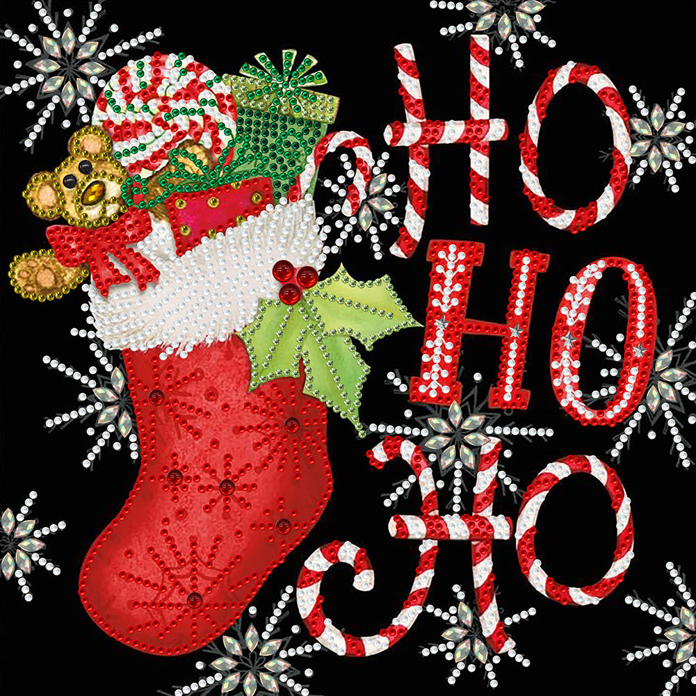 Christmas Hats And Stockings - Special Shaped Drill Diamond Painting 30*30CM