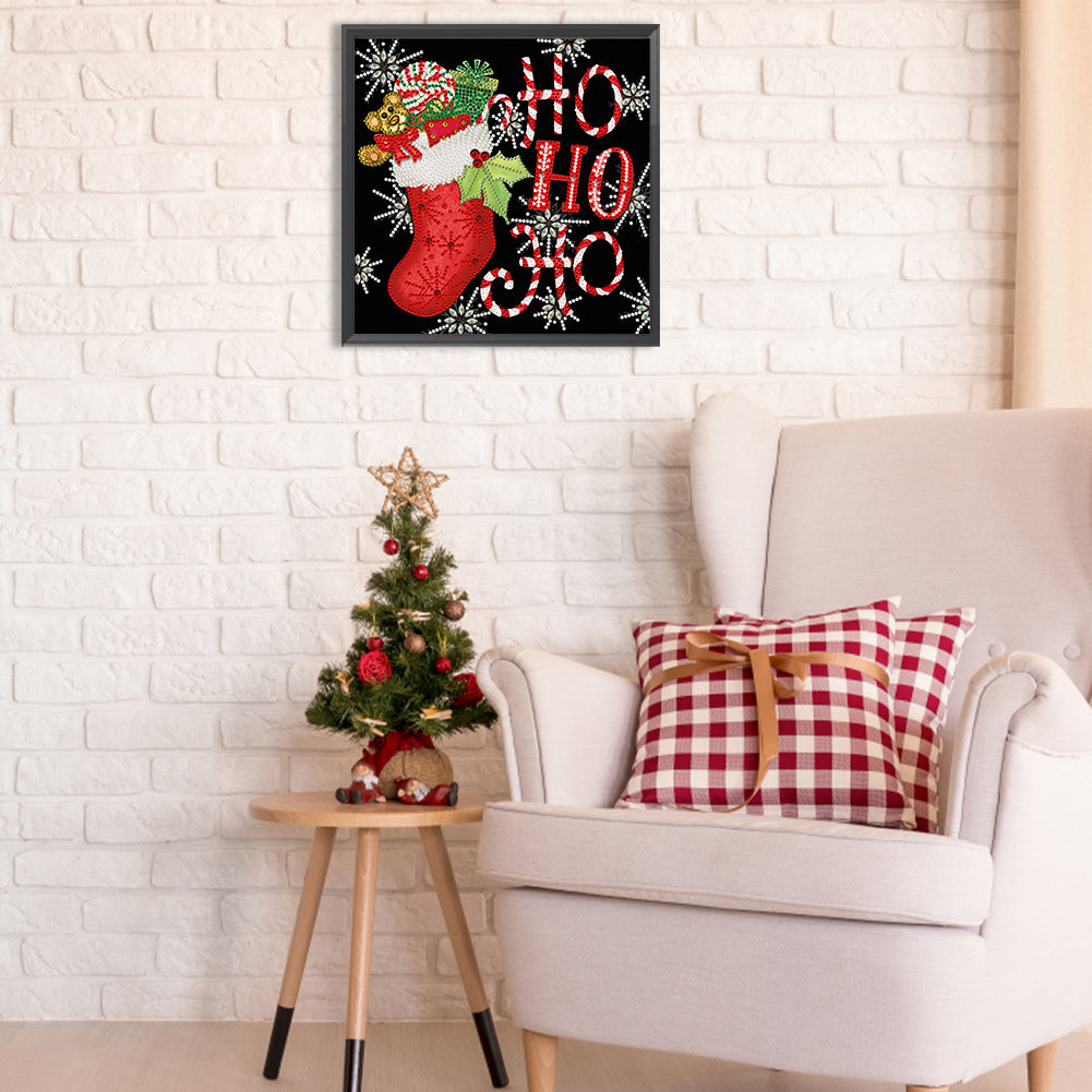 Christmas Hats And Stockings - Special Shaped Drill Diamond Painting 30*30CM