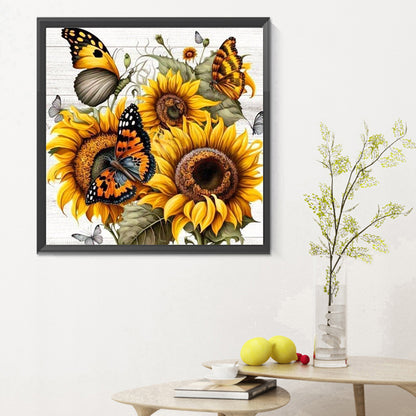 Sunflower - Full Round Drill Diamond Painting 30*30CM
