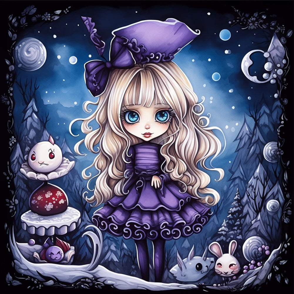 Halloween Witch - 11CT Stamped Cross Stitch 60*60CM