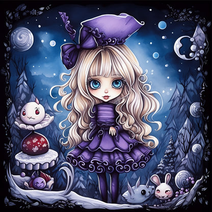 Halloween Witch - 11CT Stamped Cross Stitch 60*60CM