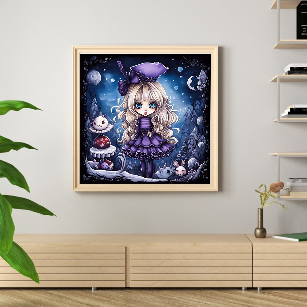 Halloween Witch - 11CT Stamped Cross Stitch 60*60CM