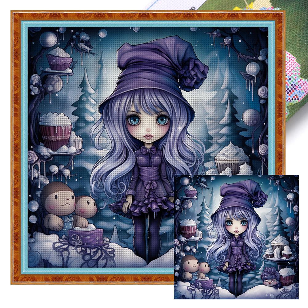 Halloween Witch - 11CT Stamped Cross Stitch 60*60CM