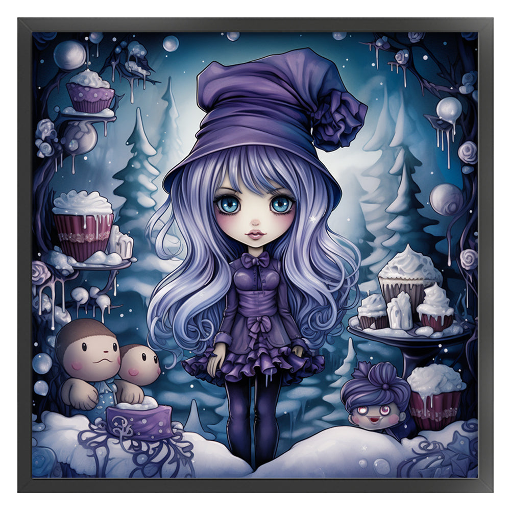 Halloween Witch - 11CT Stamped Cross Stitch 60*60CM