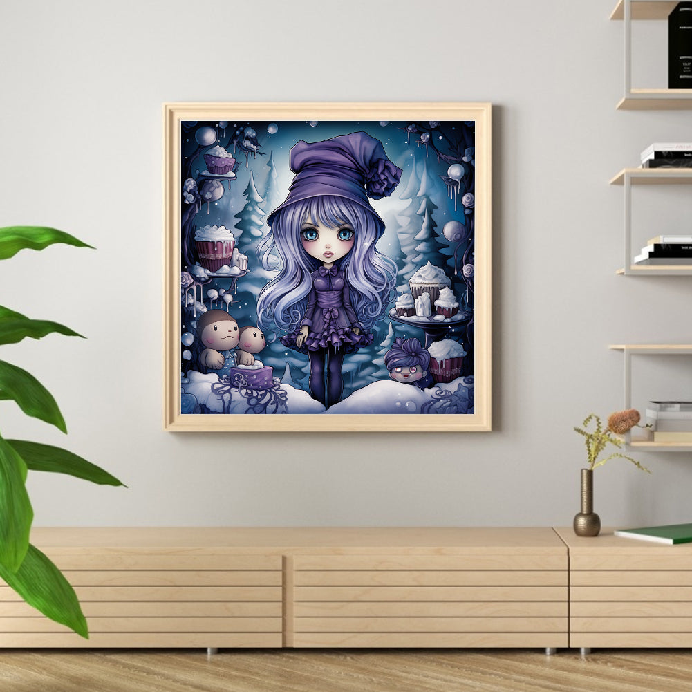 Halloween Witch - 11CT Stamped Cross Stitch 60*60CM