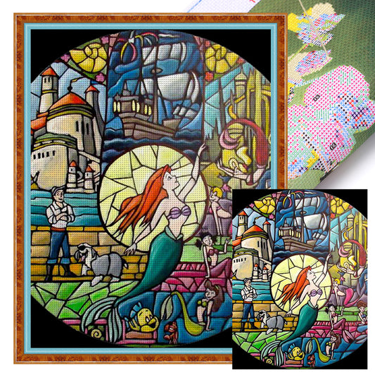 Disney-The Little Mermaid - 11CT Stamped Cross Stitch 50*65CM