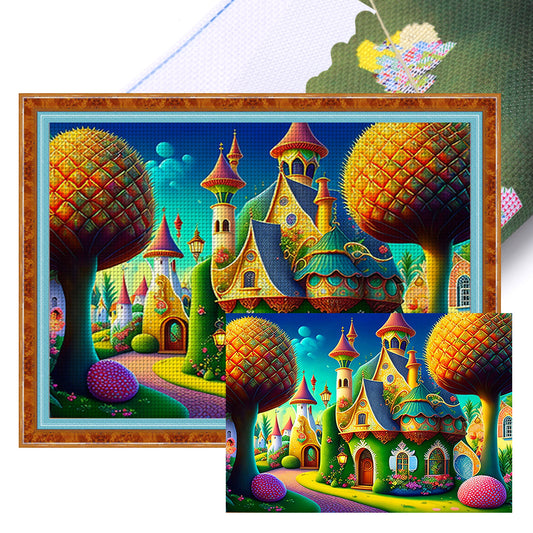 Dream Castle - 11CT Stamped Cross Stitch 60*45CM