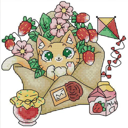 Summer Of Stamps - 16CT Stamped Cross Stitch 17*17CM(Joy Sunday)