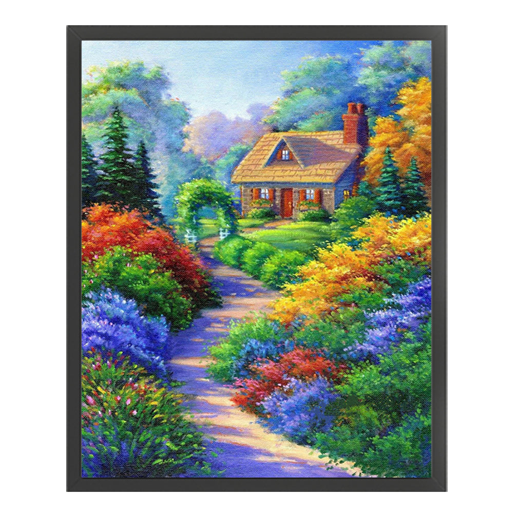 Cabin In The Woods - 11CT Stamped Cross Stitch 40*50CM