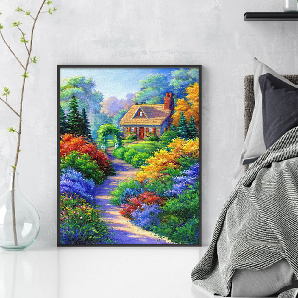 Cabin In The Woods - 11CT Stamped Cross Stitch 40*50CM