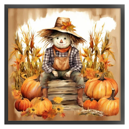 Pumpkin Scarecrow - 11CT Stamped Cross Stitch 60*60CM