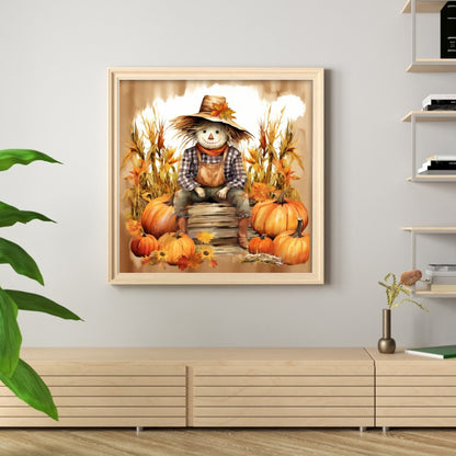 Pumpkin Scarecrow - 11CT Stamped Cross Stitch 60*60CM