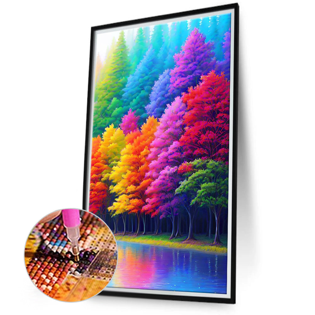 Rainbow Forest - Full Round Drill Diamond Painting 40*70CM