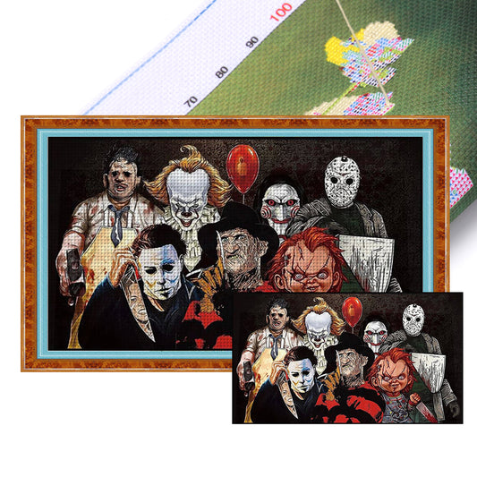 Horror Halloween - 11CT Stamped Cross Stitch 90*50CM