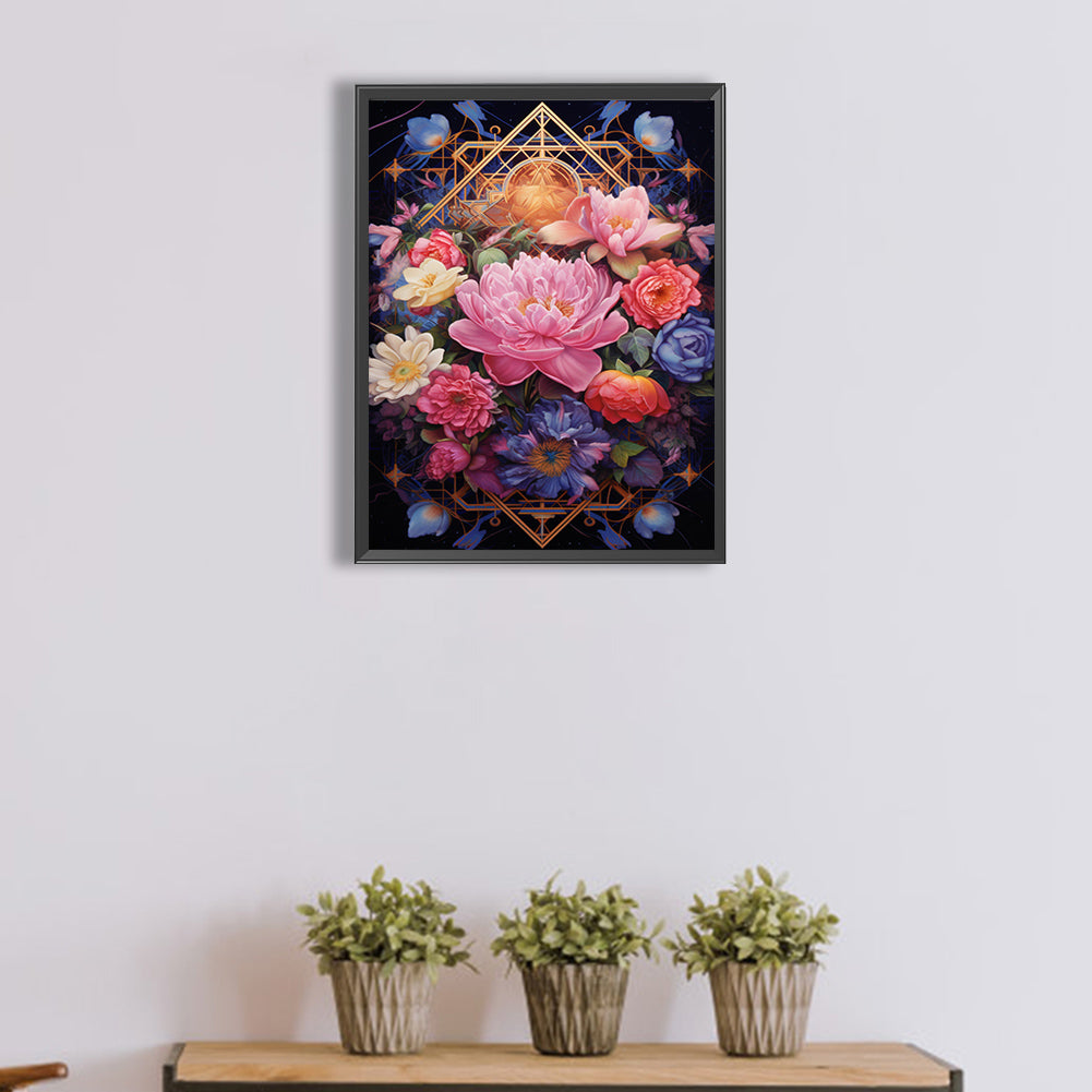 Flowers - Full Square Drill Diamond Painting 30*40CM