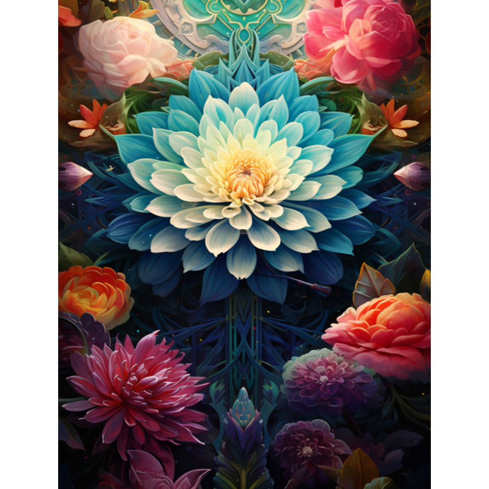 Flowers - Full Square Drill Diamond Painting 30*40CM