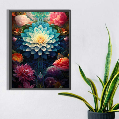 Flowers - Full Square Drill Diamond Painting 30*40CM