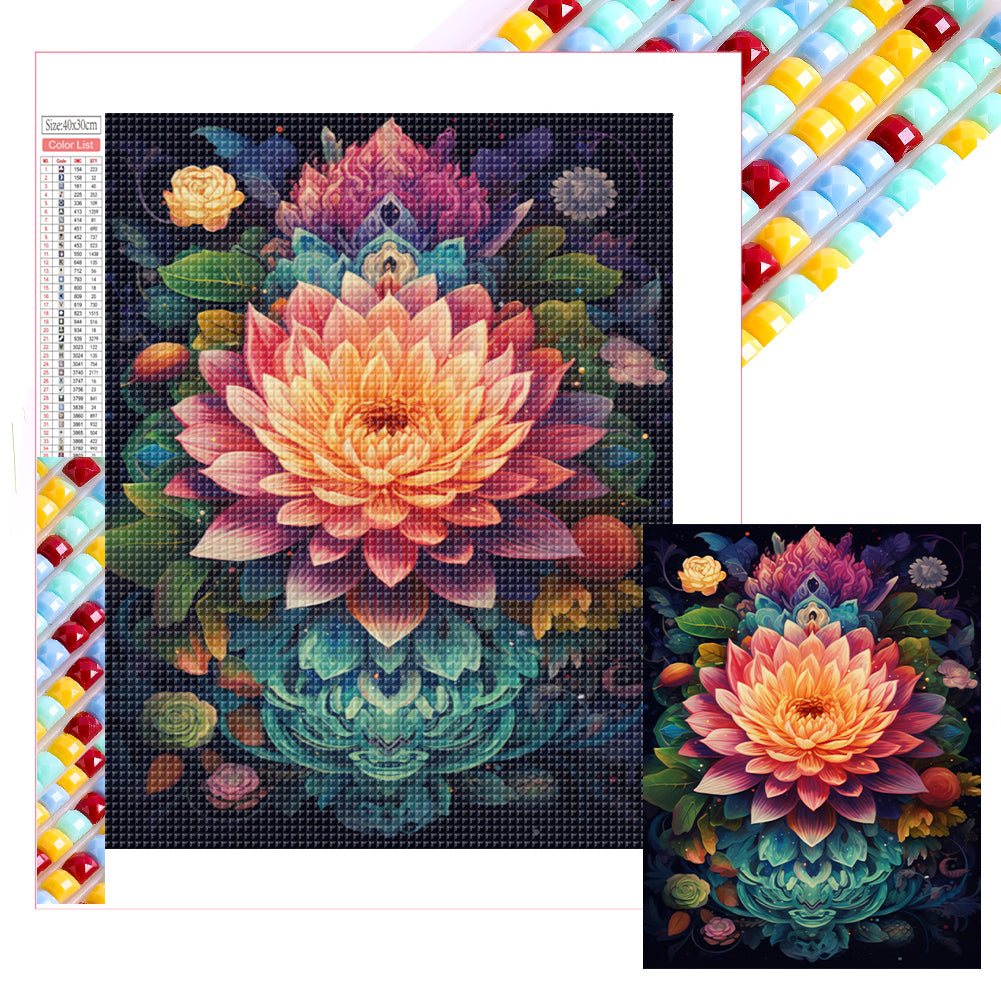 Flowers - Full Square Drill Diamond Painting 30*40CM