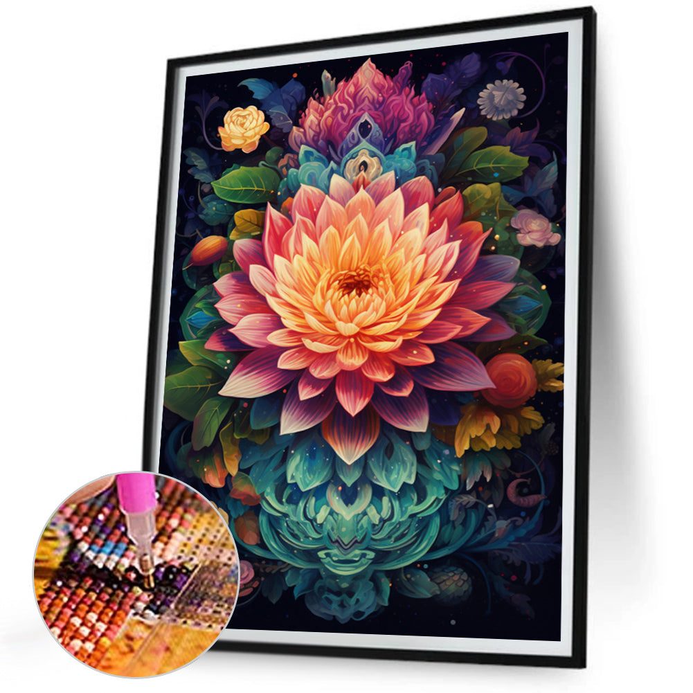 Flowers - Full Square Drill Diamond Painting 30*40CM