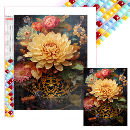 Flowers - Full Square Drill Diamond Painting 30*40CM