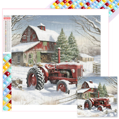 Winter Snow Hut - Full Square Drill Diamond Painting 40*40CM