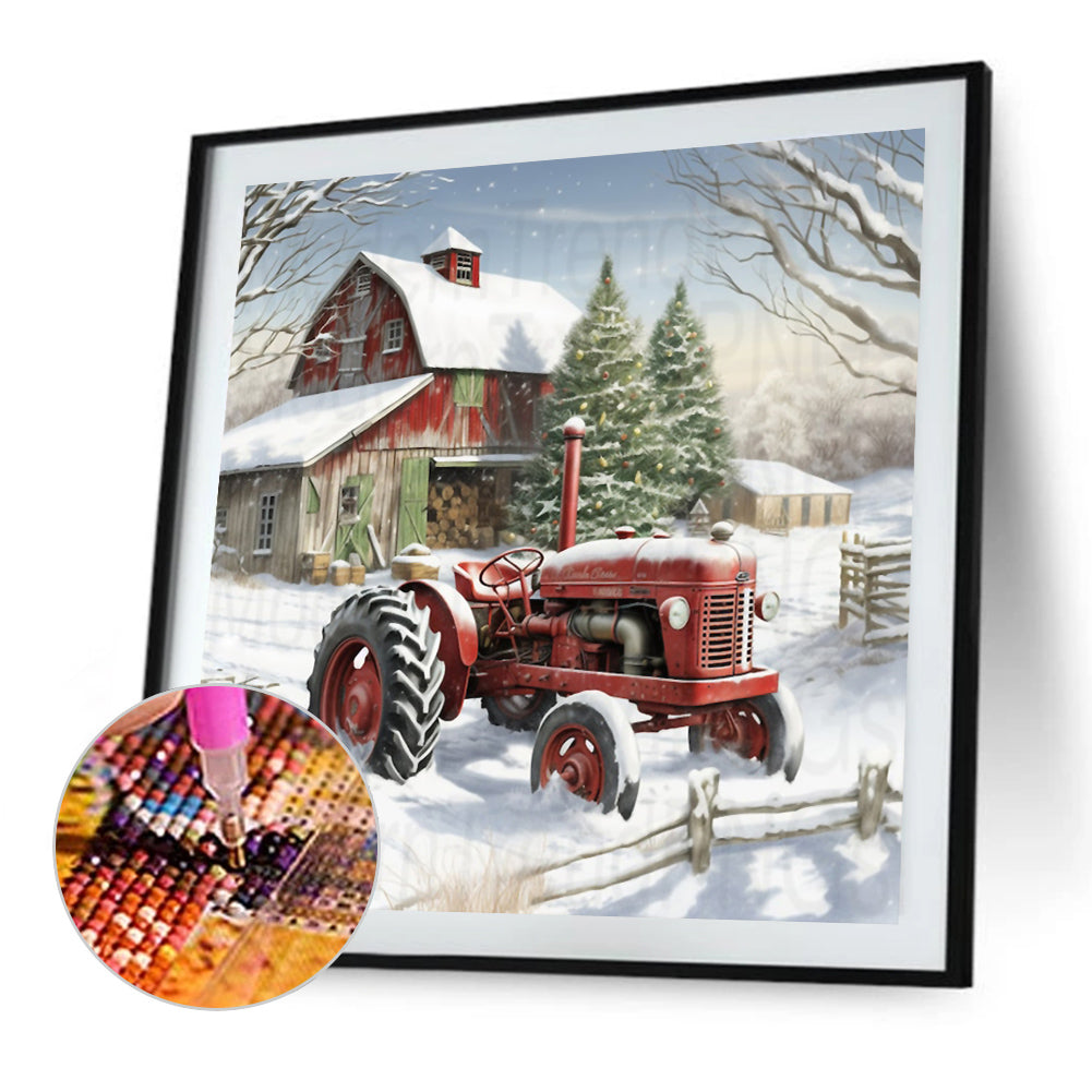 Winter Snow Hut - Full Square Drill Diamond Painting 40*40CM