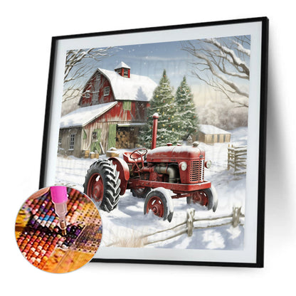 Winter Snow Hut - Full Square Drill Diamond Painting 40*40CM