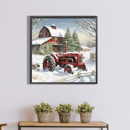 Winter Snow Hut - Full Square Drill Diamond Painting 40*40CM