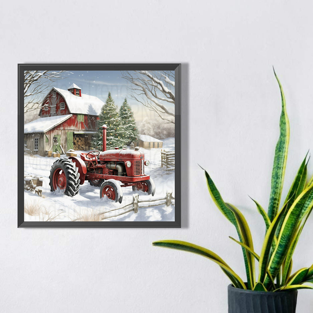 Winter Snow Hut - Full Square Drill Diamond Painting 40*40CM