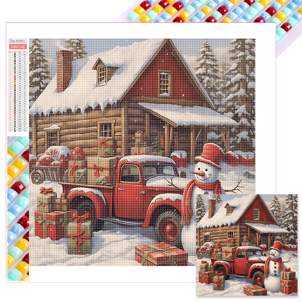 Winter Snow Hut - Full Square Drill Diamond Painting 40*40CM