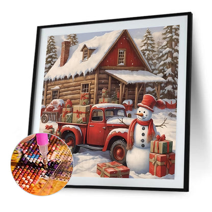 Winter Snow Hut - Full Square Drill Diamond Painting 40*40CM