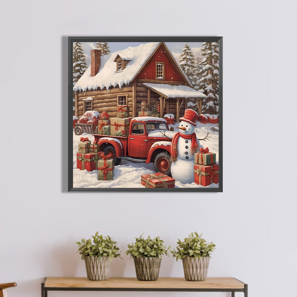 Winter Snow Hut - Full Square Drill Diamond Painting 40*40CM