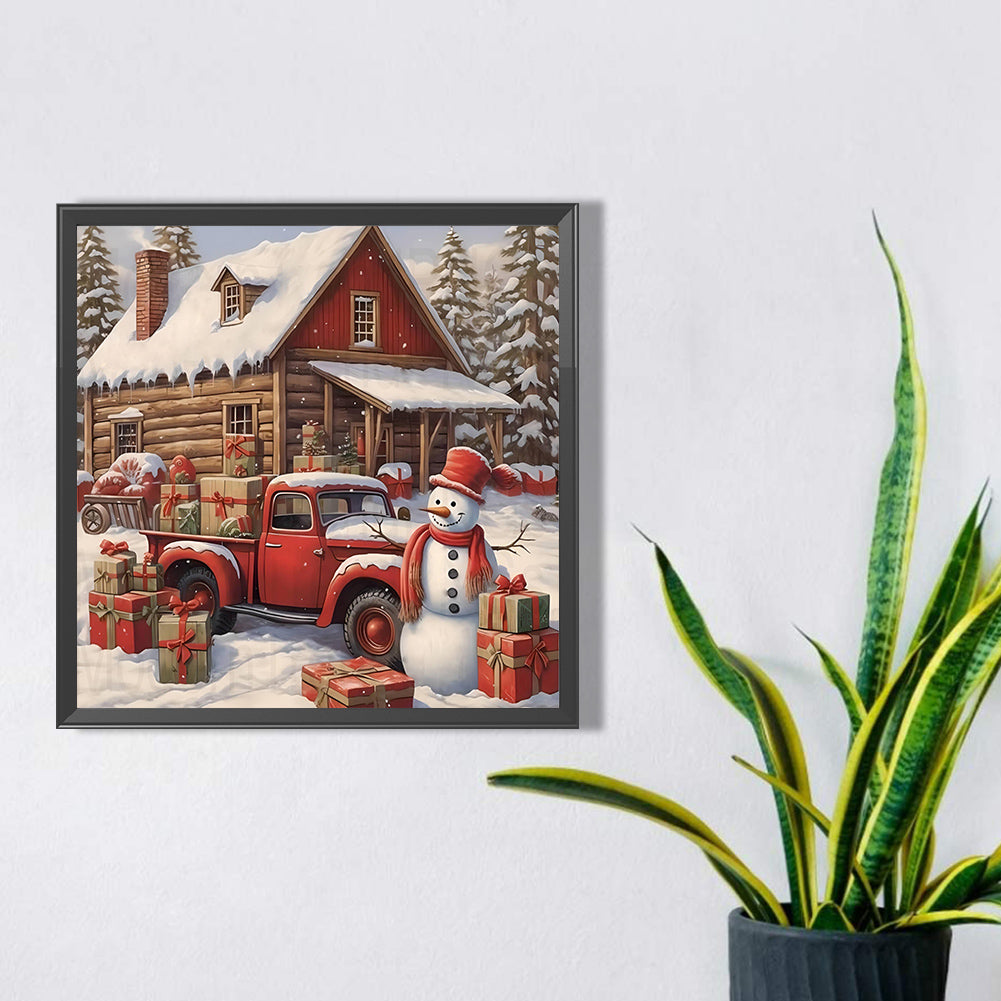 Winter Snow Hut - Full Square Drill Diamond Painting 40*40CM