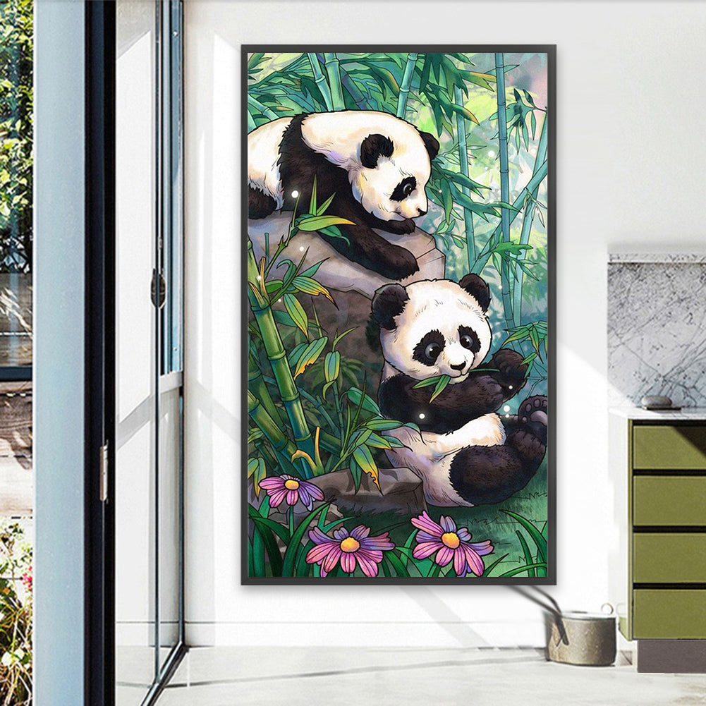 Bamboo Forest Panda - Full Square Drill Diamond Painting 40*70CM